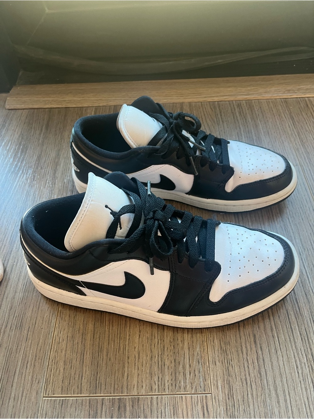 Nike Air Jordan Low-Top Sneakers in Black and White (Panda) a size